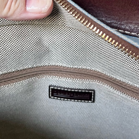 NWOT Vintage DOONEY & BOURKE Bag in Blue/Cream - Picture 11 of 16